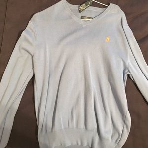 Polo Ralph Lauren v neck light blue sweater men’s